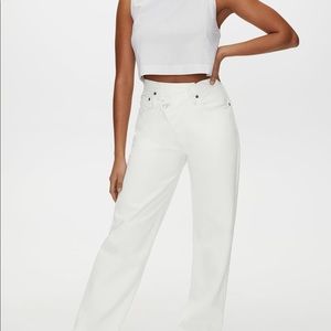 Agolde White across Cross Jeans